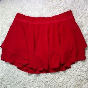 Lululemon Court Rival High Rise Skirt Tall Dark Red
